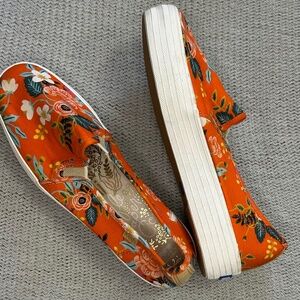 Keds x Rifle orange floral slip-on sneakers (9)